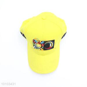 3D embroidery yellow snapback peaked cap