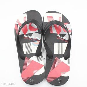 Hot sell printed pe beach flip flops