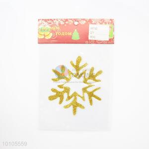 Cute Yellow Snowflake Christmas Decoration