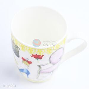 Factory wholesale 360ml ceramic mug with handle