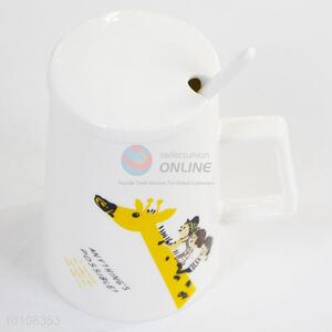 Promotional gifts ceramic cup coffee mug with lid/spoon