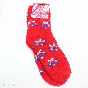 Customized lovely red socks for bulk wholesale