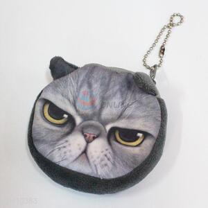 Fashion shothair cat printing change purse/coin holder