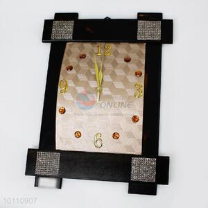 Eco-friendly Rectangle Shaped Wooden Wall Clock for Promotion