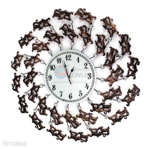 Decorative Round Crystal Iron Wall Clock for Promotion