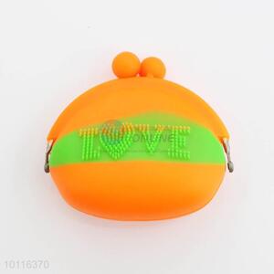 Orange Silicone Coin Purse,Coin Holder,Coin Pouch