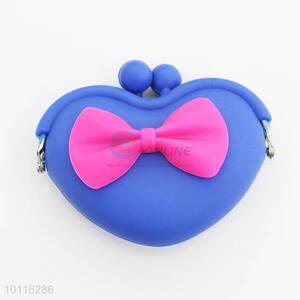 Heart Shaped Coin Purse,Coin Holder,Coin Pouch with Bowknot