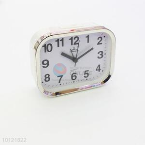 Fashion White Rectangle Shape Desktop Table Big Numbers Alarm Clock