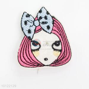 Factory direct sales cute girls embroidery patch