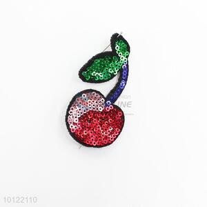 3D Embroidery Sequins Cherry Patch