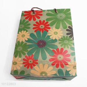 Fashion colorful flower pattern paper gift bag