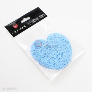 Heart Shape Natural Wood Fiber Face Wash Cleansing Sponge Beauty Makeup Tools Accessories