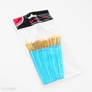 12pcs/Set Professional Blue Handle Eyeshadow Brush Set