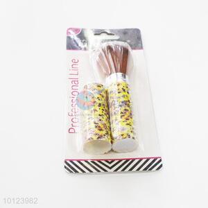 Yellow Leopard Pattern Pro Makeup Blush Brush Cosmetic Face Power Brush