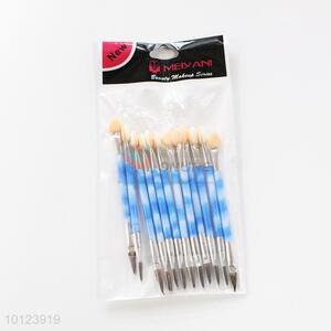 Good Quality 12 pcs Professional Double Ended Eyeshadow Brush Set