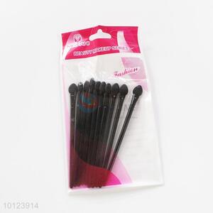 10 pcs Black Soft Multifunction Eyeshadow Brush Set