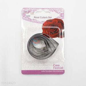 Beautiful rose cookie cutters set