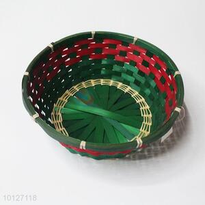 Green bamboo storage bread basket