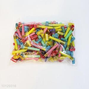 Colorful plastic trumpet party favors