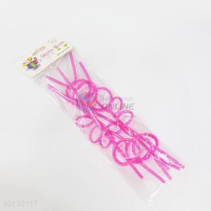 Fashionable Red Rose Customizable Shape Straw