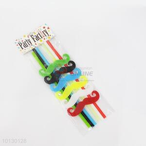 Colorful Mustache Design Customizable Straw