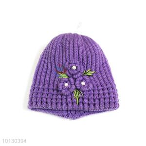 Fashion Purple Ladies Girls Winter Cap