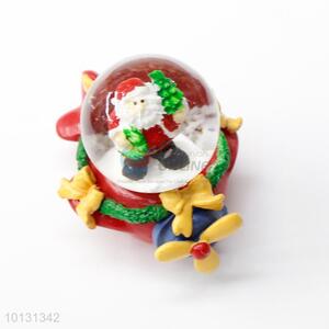 Wholesale Father Christmas plane base resin crystal ball