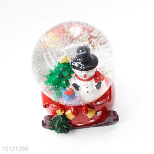 Good quality snowman resin crystal ball for kids