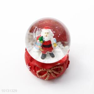 Best selling Father Christmas bow base resin crystal ball