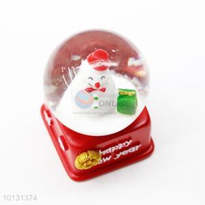 Kid favorite cute snowman square base resin crystal ball