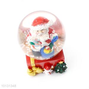 Bottom price Father Christmas gift box base resin crystal ball