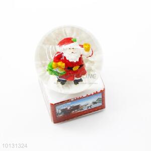 Good quality Father Christmas square base resin crystal ball