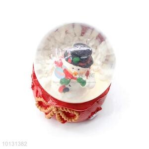 Exquisite gift snowman bow base resin crystal ball