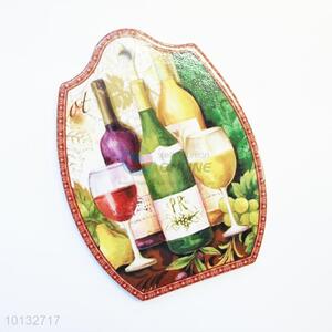 Wine pattern 14*19cm barrel shaped porcelain placemat