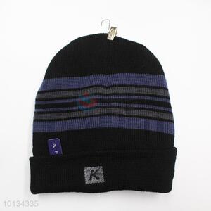 Factory direct cross stripe men's winter hats