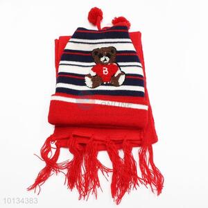 Wholelsale cheap bear cotton kids winter warm hats