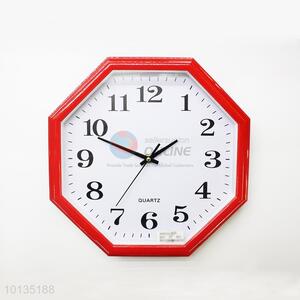 Promotional Wholesale Red Plastic Wall Clock