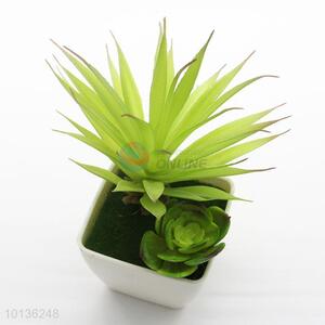 Plastic Potted Green Artificial Plants Home Decoration