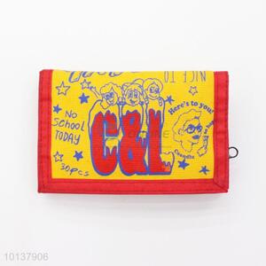 Cartoon Pattern Three Fold Simple Short Wallet for Man