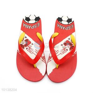 Customized Man's Flip Flops Red Beach Slipper