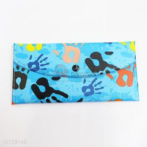 Blue Color Fashion Modern Printed Women Long Wallet Purse