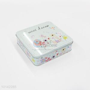 Wholesale Square Tin Box Tea Packaging Box Storage Box Cookie Box