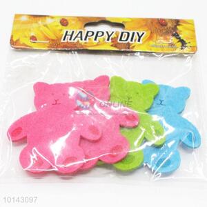 Bear adhesive craft set/DIY non-woven decorative craft