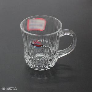 Clear beer wine glass cup with handle