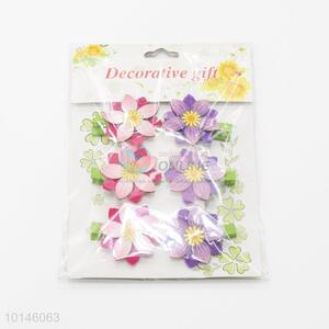 6 Pcs/Set Cute Flower Shaped Wooden Clip Photo Paper Craft Wooden Clips