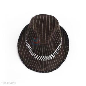 Fashion Stripe Straw Billycock Sun Hats