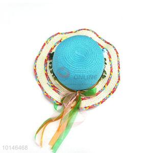 Colorful Bowler Hat Beach Hat Straw Sunhat