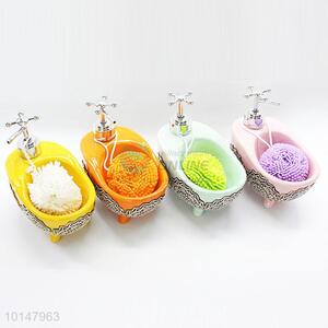 4 Pcs/ Set Four Colors Bathtub Shaped Ceramic Bathroom Accessaries Wash Set Soap Box Set