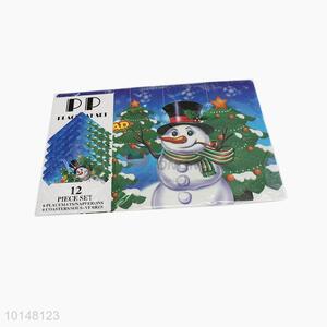 Christmas snowman printed dinner table mat/pp placemats