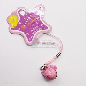 Cute Pig Metal Bell Mobile Phone Accessories Key Accessories